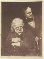 Portrait de Deux Hommes John Henning et Alexander Handyside Ritchie, vers 1845, imprimé 1890-1900