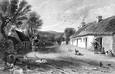 Cottage de Burns, illustration de 