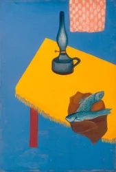 Nature morte avec lampe et harengs
