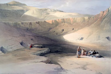 Entrée des tombes des rois de Thèbes, Bab-el-Malouk, 19ème siècle