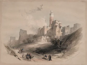 Citadelle de Jérusalem, sans les murs, Tour de David, 1839