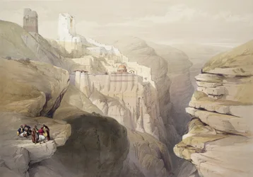 Couvent de St. Saba, 4 avril 1839, planche 51 du Volume II de 