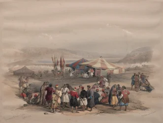 Campement de pèlerins, Jéricho, 1839
