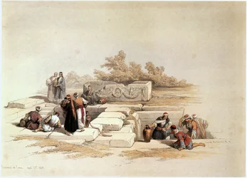 Fontaine de Canaa, vallée de Jesreel (gravure)
