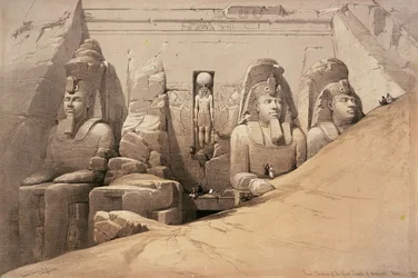 Élévation frontale du grand temple d