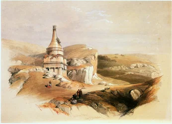 En Terre Sainte : Jérusalem, vallée du Cédron, tombeau d