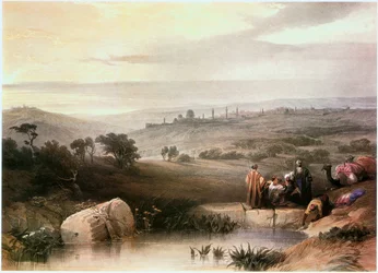En Terre Sainte : Jérusalem vue du nord (gravure)
