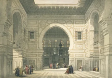 Intérieur de la mosquée du Sultan Hassan, Le Caire, de 