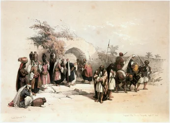 Nazareth, Fontaine de la Vierge (gravure)