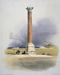 Pilier de Pompée, Alexandrie : Colonne de granit rouge érigée en l