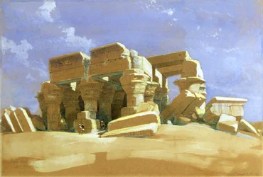 Portique du temple de Kom Ombo, Haute-Égypte, 1838