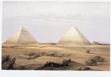Pyramides de Gizeh - dans «La Terre sainte», Londres 1849