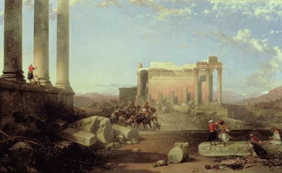 Les ruines du Temple du Soleil à Baalbek, 1861
