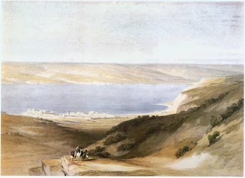 Tibériade et la mer de Galilée, Israël (gravure)