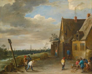 Jeu des neuf quilles avec vue sur Anvers