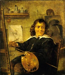 Peintre dans son atelier