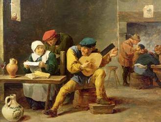 Paysans faisant de la musique dans une auberge, vers 1635