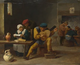 Paysans faisant de la musique dans une auberge, c. 1635