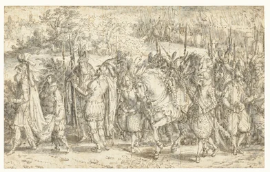 Quintus Fabius Maximus rencontrant son fils à pied