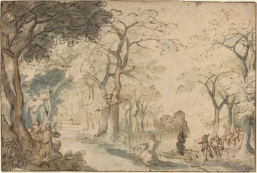 Paysage avec Élisée moqué