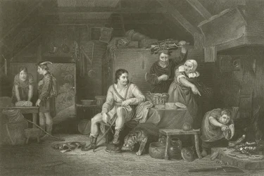 Alfred dans la chaumière du vacher
