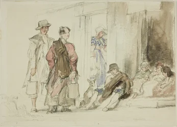 Figures près de la porte