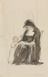 Nonne lisant à un enfant, 1835