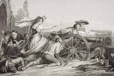 La Défense de Saragosse, 1808, de `Illustrations of English and Scottish History