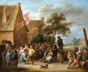 Une fête villageoise à une auberge de campagne