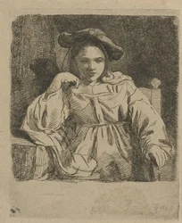 Fille assise