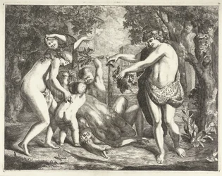 Paysage avec bacchanale, avec Bacchus
