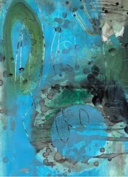 Abstrait bleu-vert fluide