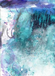 Flux abstrait bleu sarcelle serein