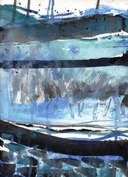 Paysage bleu hivernal