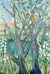 Début du printemps, 2019 (acrylique sur toile)