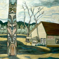 Totem de chênes, 2019 (acrylique sur toile)