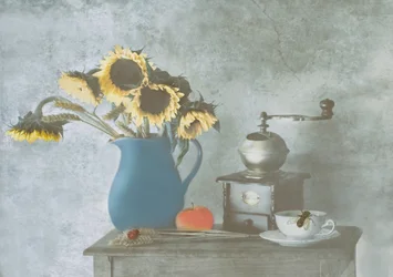 Nature morte rustique au tournesol