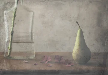 Nature morte vintage avec des poires