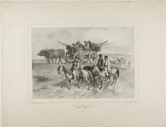 Famille de tsiganes hongrois en voyage, Moldavie, 19 juillet 1837