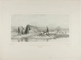 Poste de garde des colonies militaires hongroises, rive gauche du Danube, 7 juillet 1837