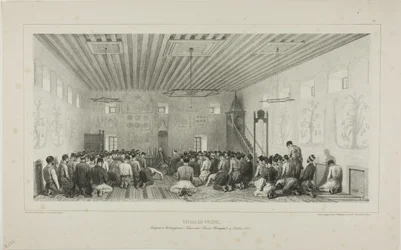 Tartares en prière, Istrimdjami-Kara-sou-Bazar, Crimée, 19 octobre 1837