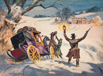 Chariot coincé dans la neige