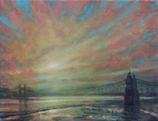 Coucher de soleil au pont de Hammersmith, 2022