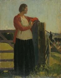 Lyndra, Coucher de soleil, Aldbourne (huile sur panneau)