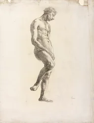 Nu masculin debout, vers 1906-08 (craie noire sur papier)