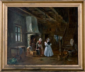 Intérieur avec des figures
