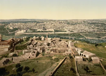 Vue générale, Jérusalem, Terre Sainte, vers 1890-1900
