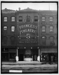 Théâtre Princess, Detroit, vers 1900 (photo n/b)
