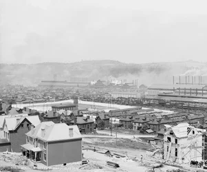 Usine sidérurgique Carnegie, Homestead, Pennsylvanie, vers 1905