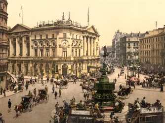 Piccadilly Circus, Londres, vers 1890-1900